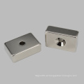 N45 N50 Revestimento de níquel buraco escareado Neodymium Magnet